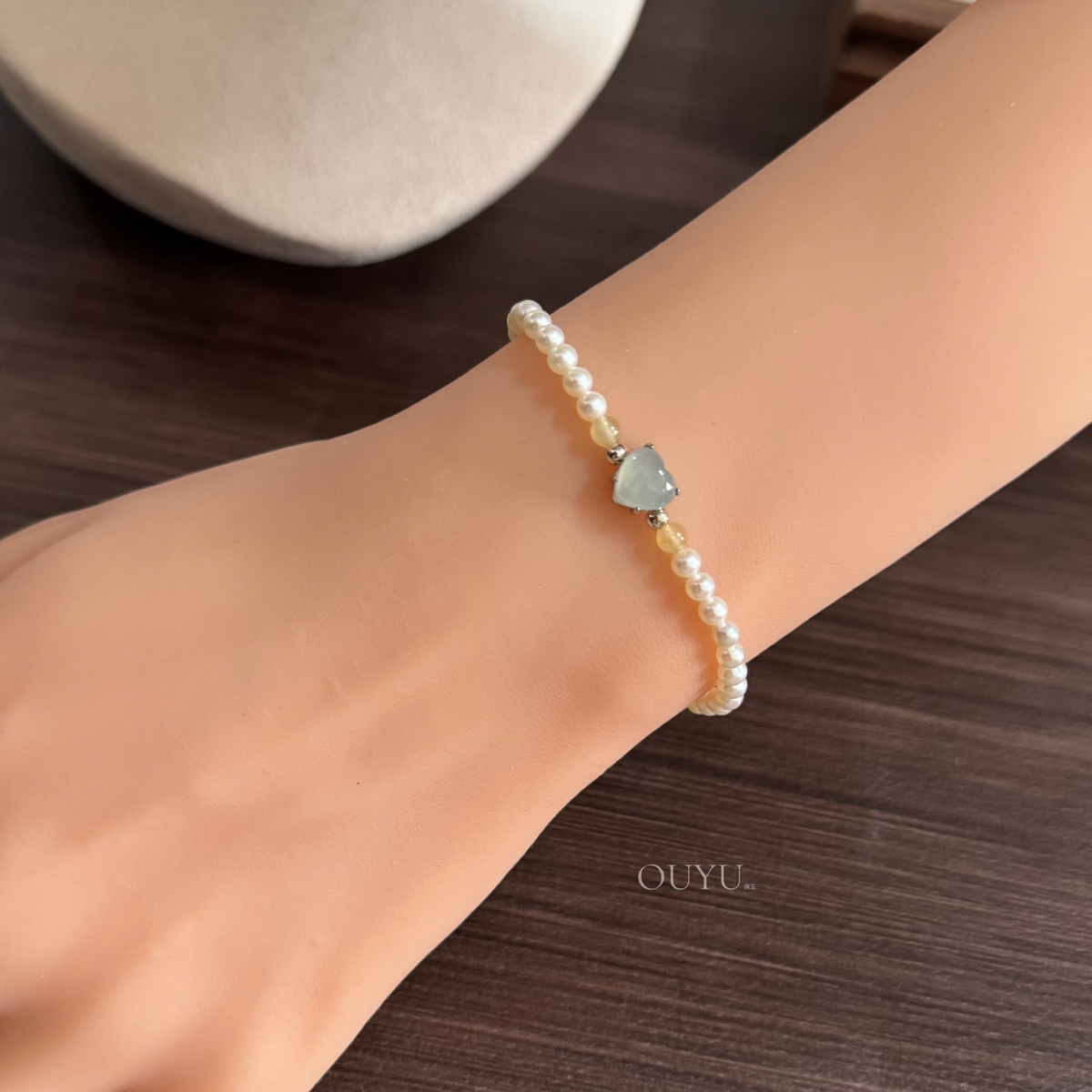 Freshwater Pearls x Jadeite · Bracelet