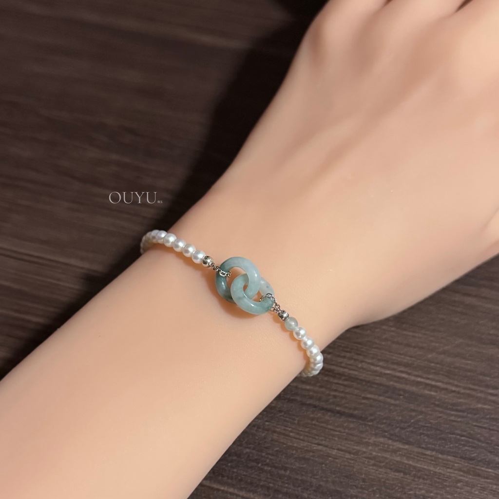 Interlocking Bluish Green · Bracelet