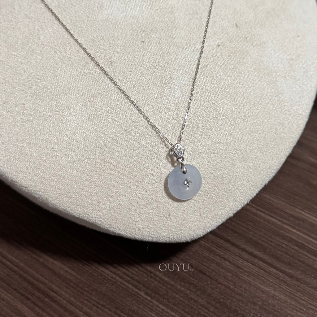 Mini Buckle 平安扣 Necklace · Light Lavender