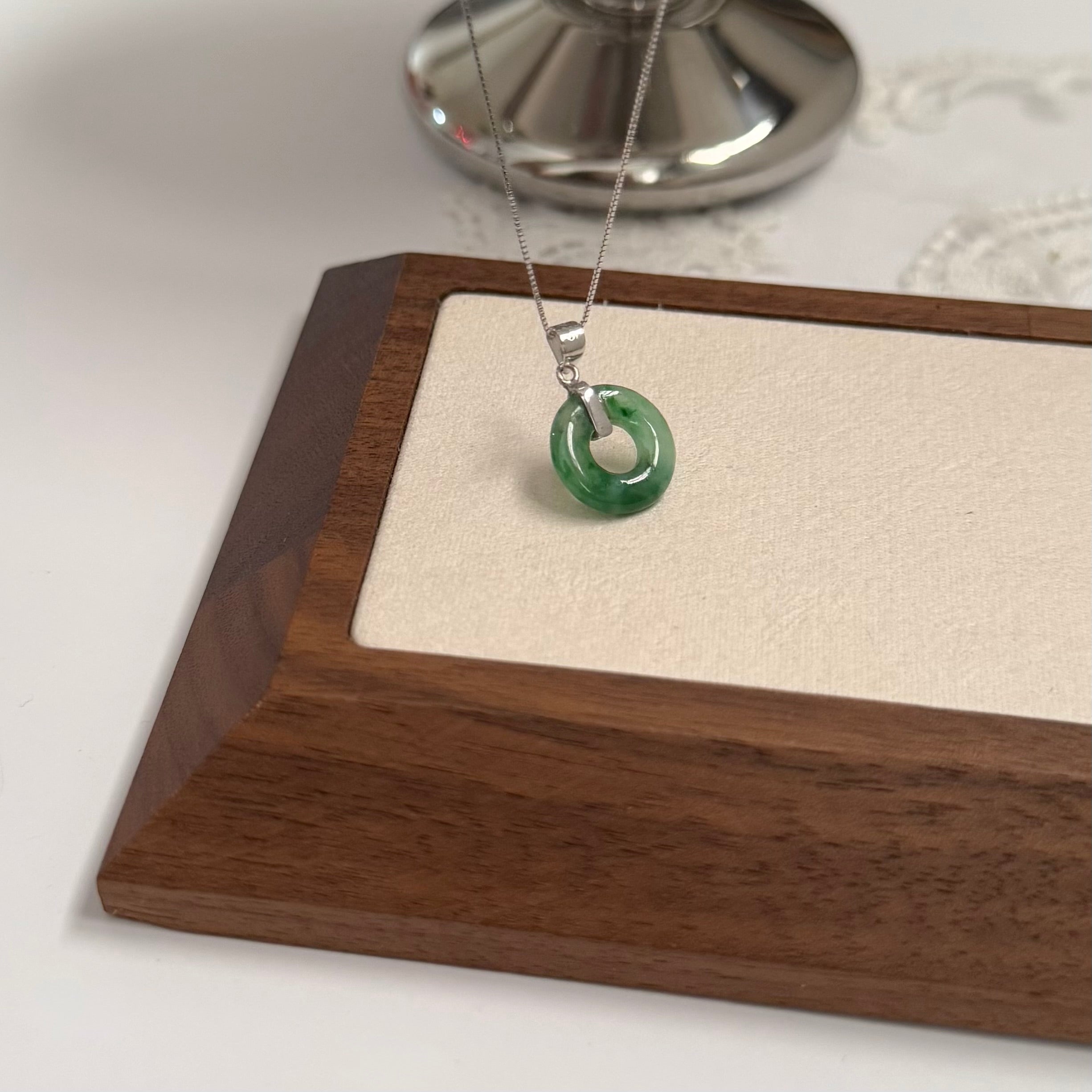 Petite Green Donut Necklace
