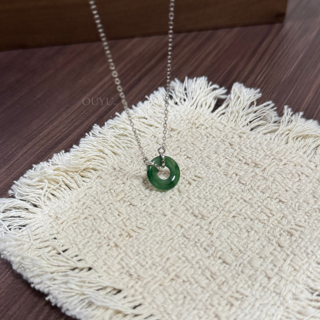 Petite Donut Jadeite Necklace