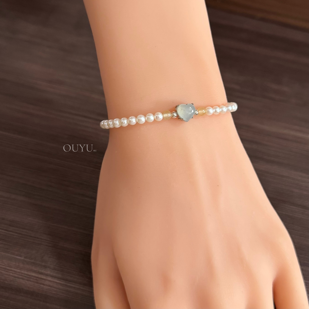 Freshwater Pearls x Jadeite · Bracelet