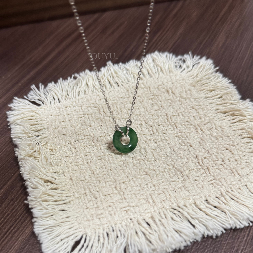 Petite Donut Jadeite Necklace