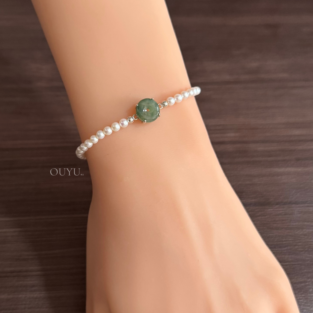 Freshwater Pearls · 平安扣 Bracelet