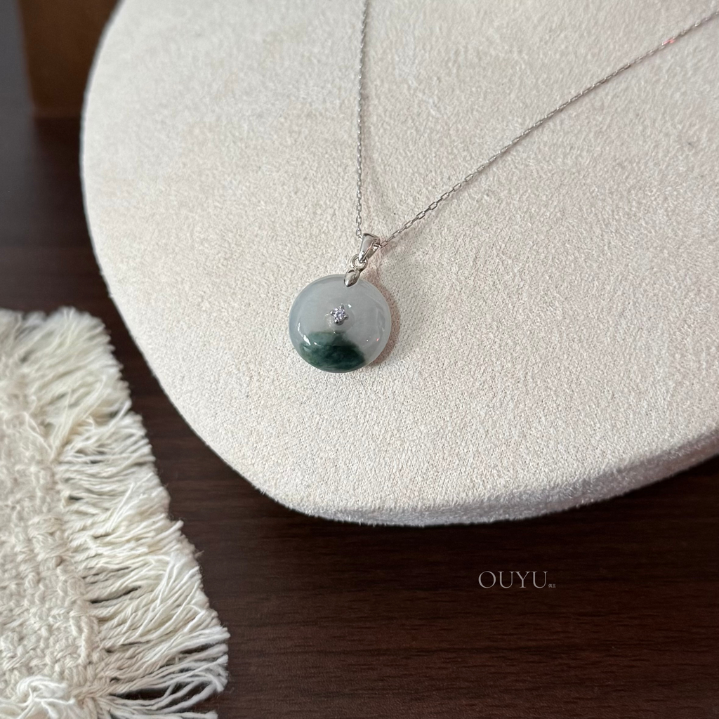 Bluish Green Floating Flower · 平安扣