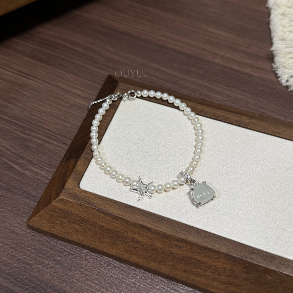 Pearl x Shell Jadeite Bracelet