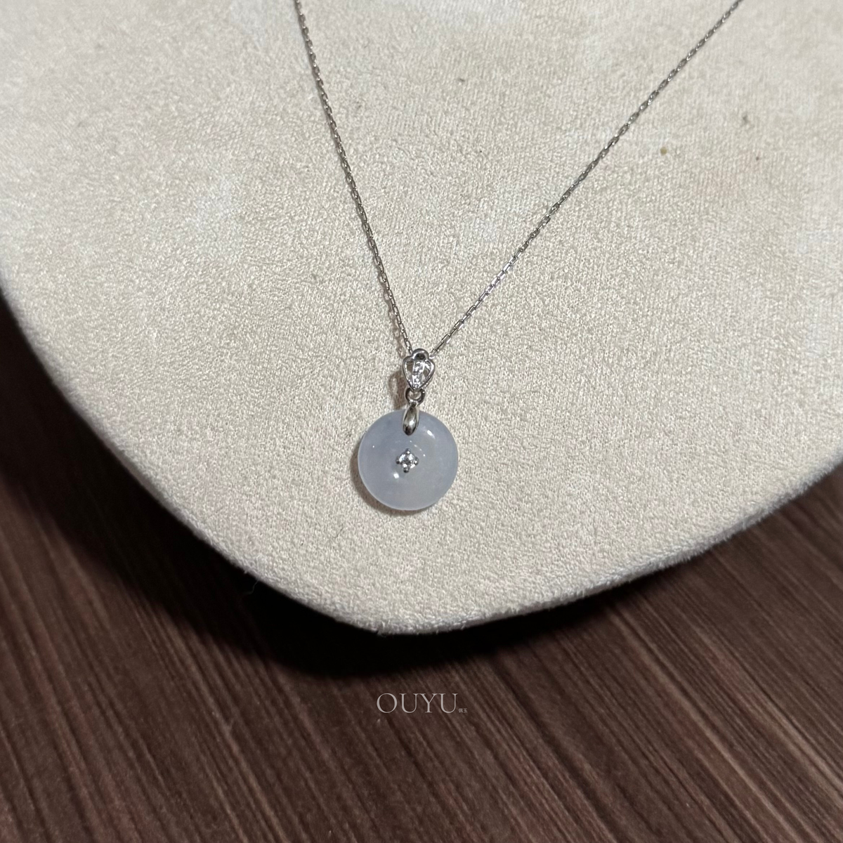 Mini Buckle 平安扣 Necklace · Light Lavender