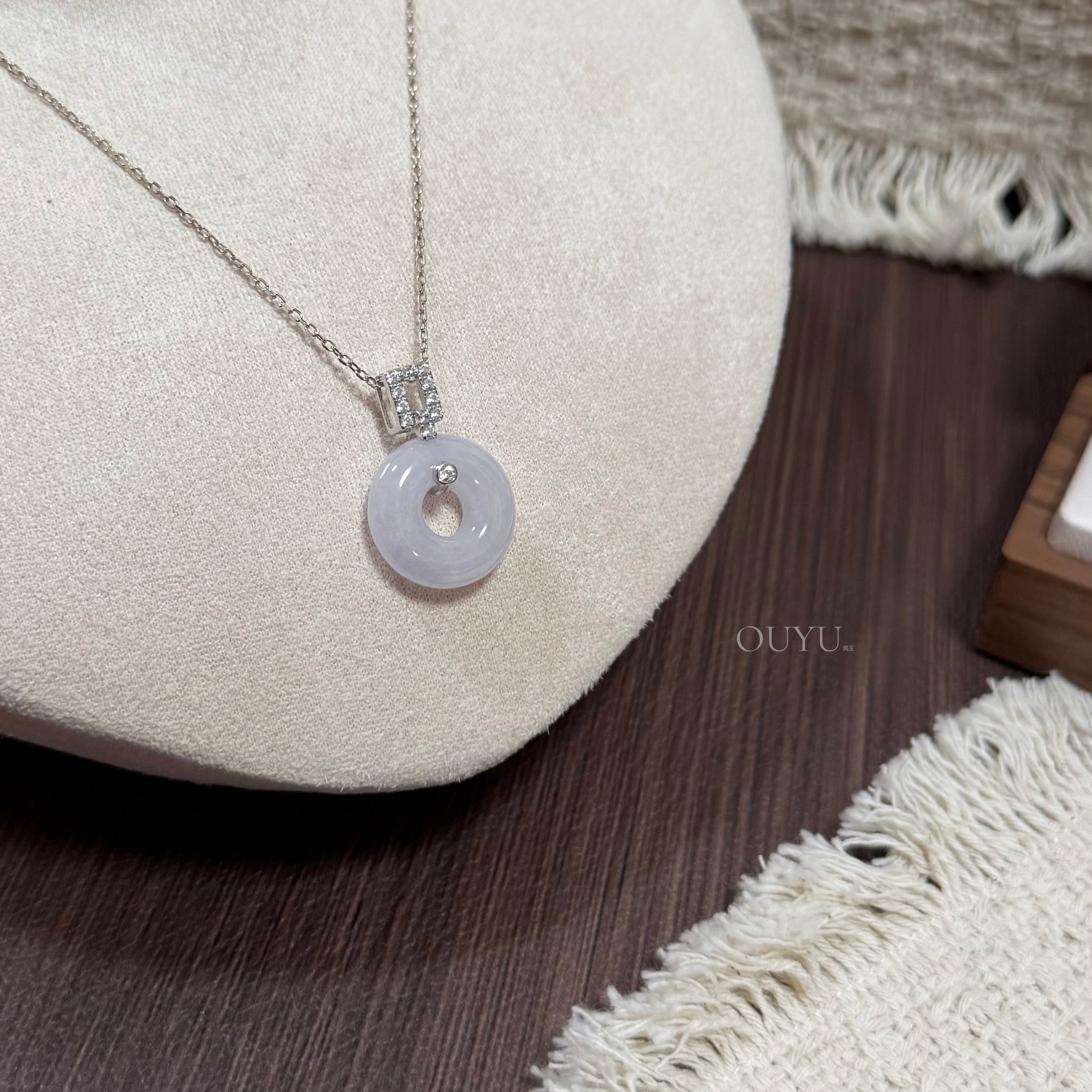 Light Lavender Donut Necklace
