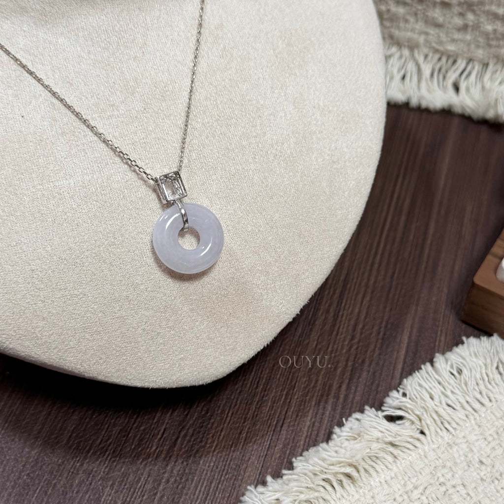 Light Lavender Donut Necklace