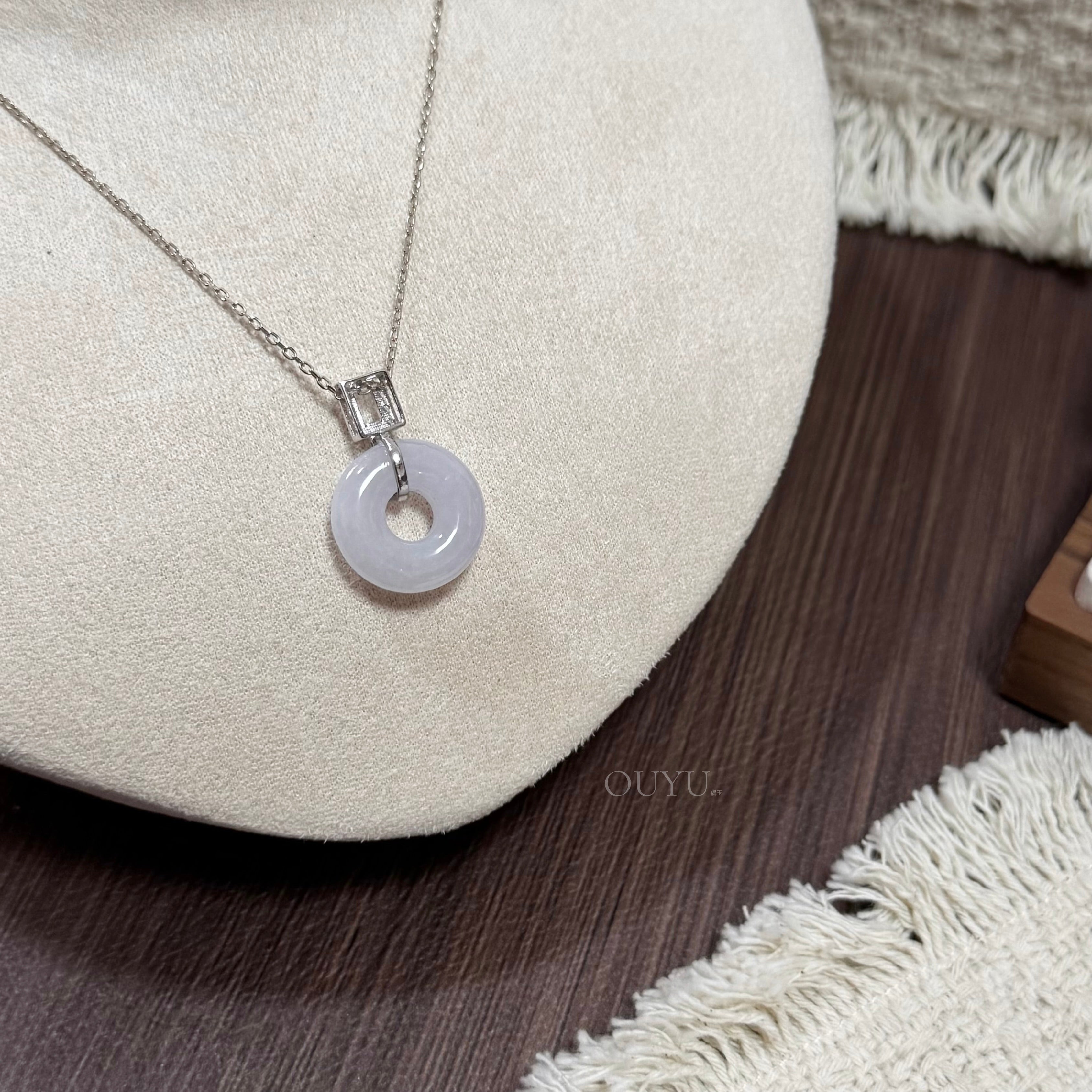 Light Lavender Donut Necklace
