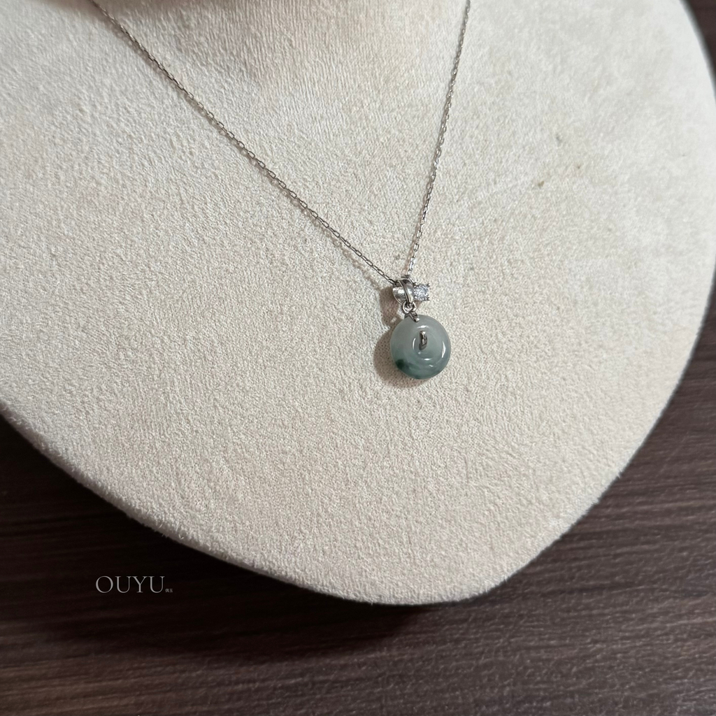 Mini Series · Bluish Green 平安扣 Necklace