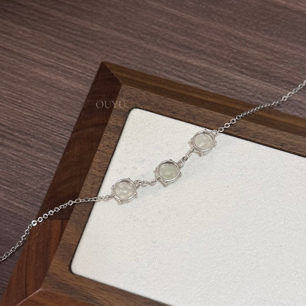 Trio Flower Jadeite Bracelet