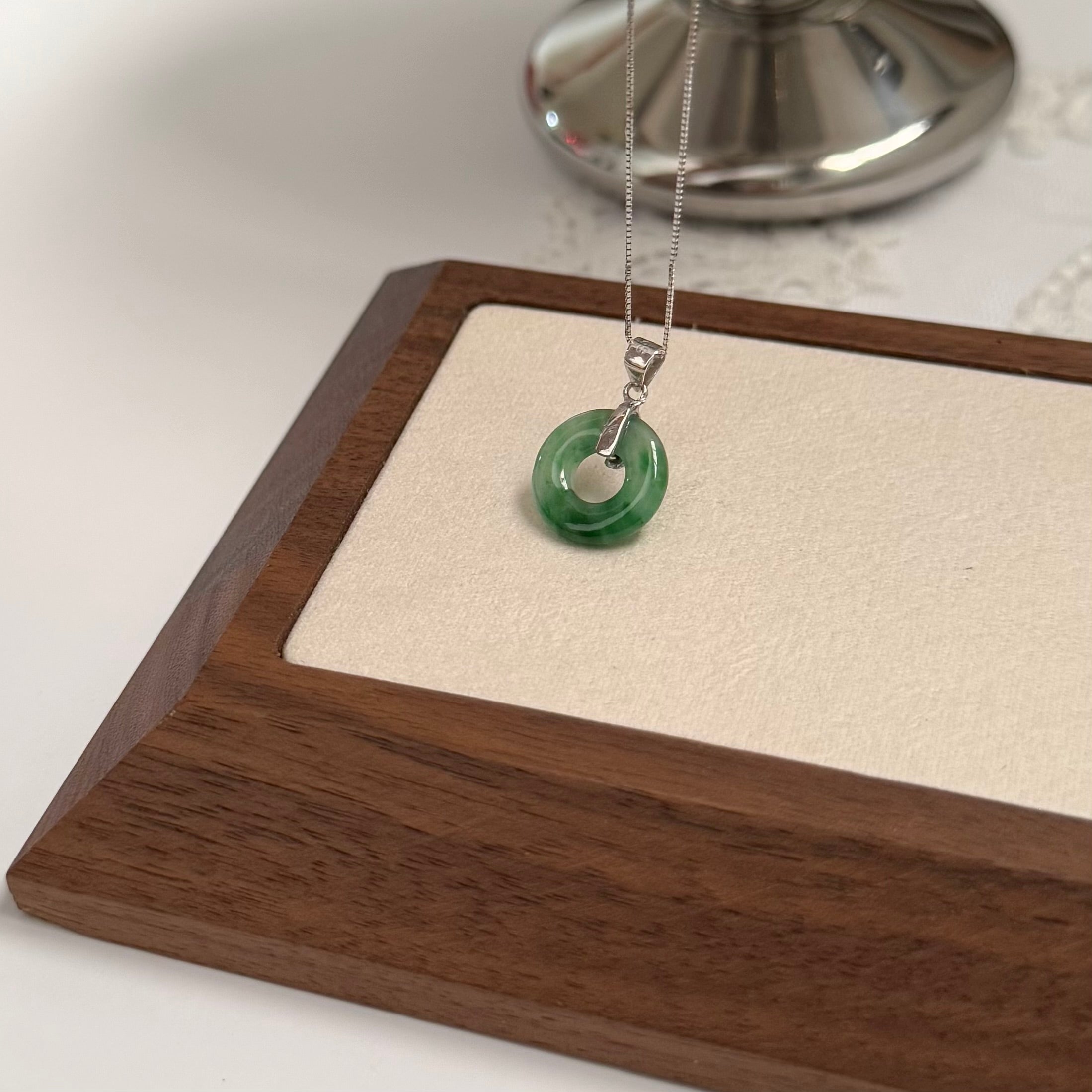 Petite Green Donut Necklace