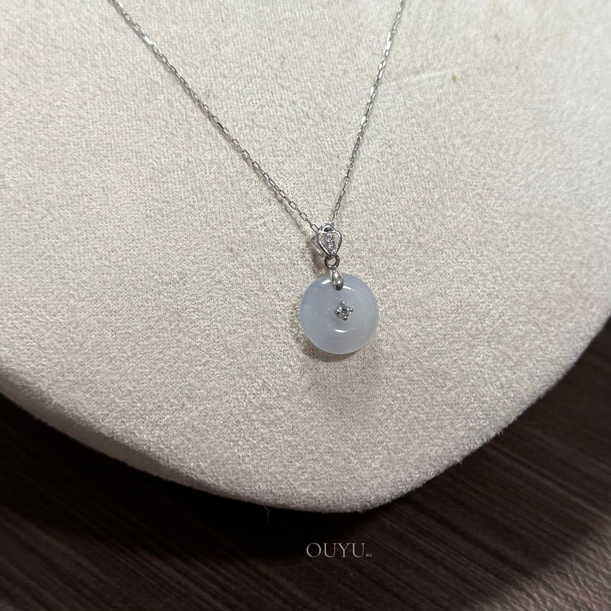 Mini Buckle 平安扣 Necklace · Light Lavender