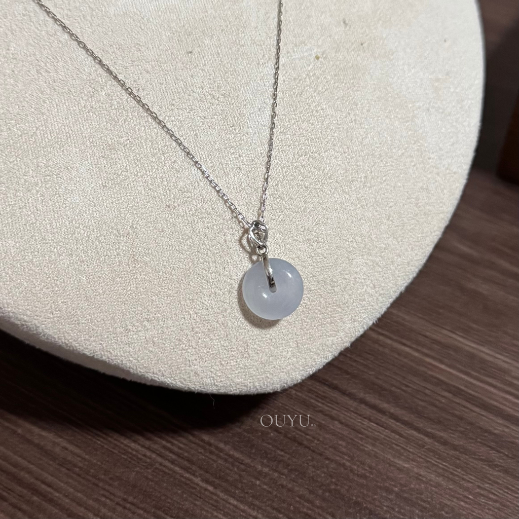 Mini Buckle 平安扣 Necklace · Light Lavender