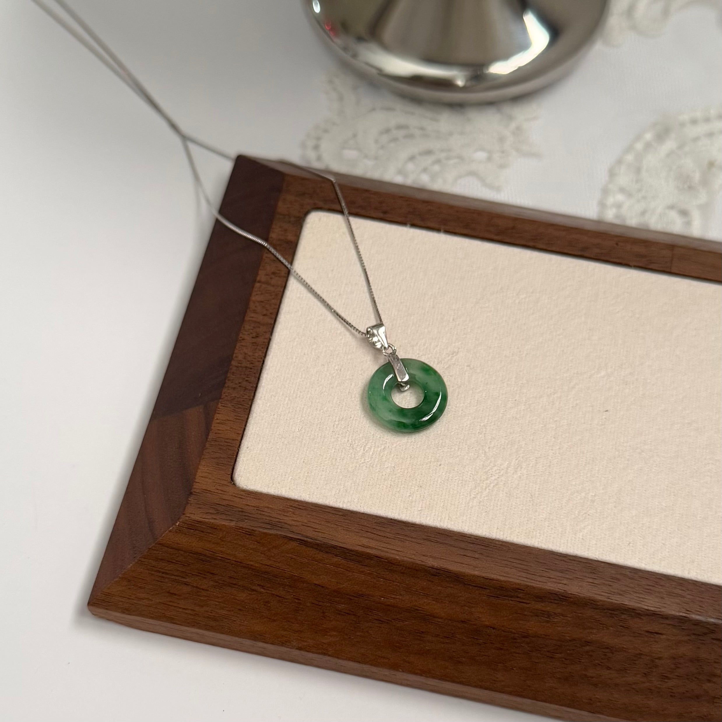 Petite Green Donut Necklace