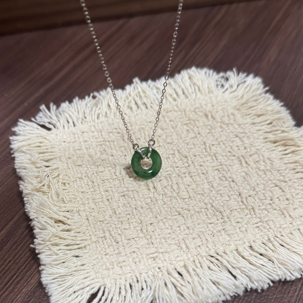 Petite Donut Jadeite Necklace