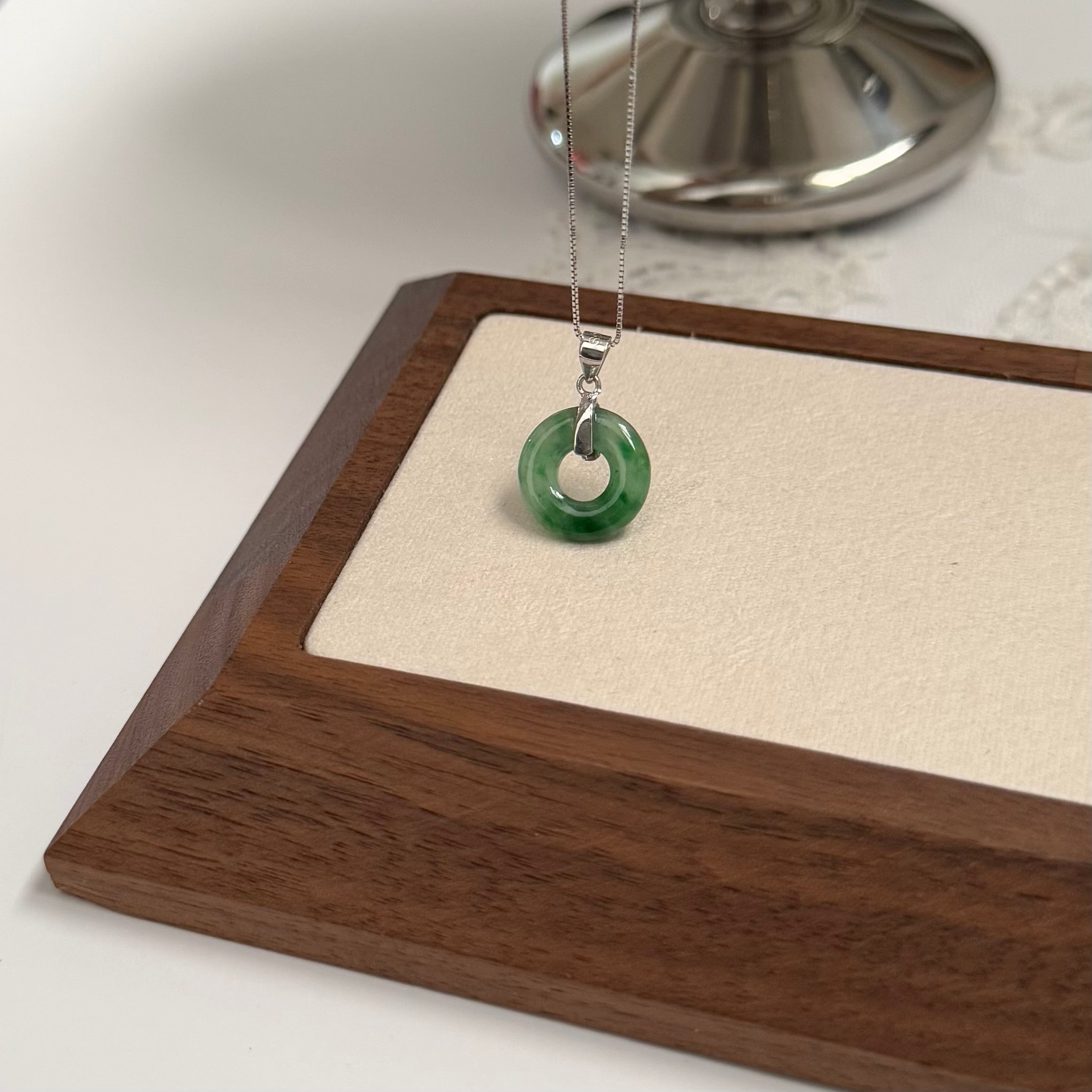 Petite Green Donut Necklace