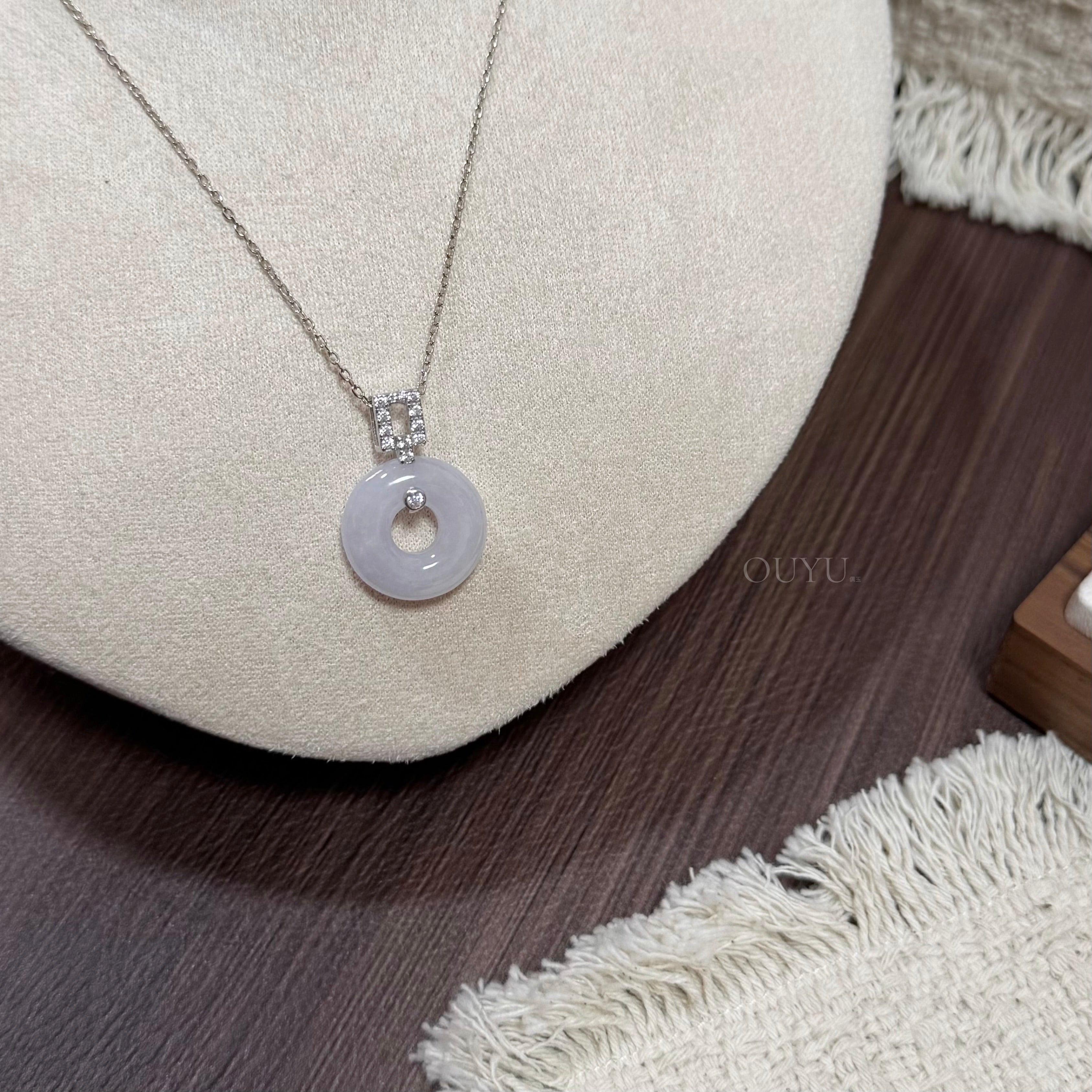 Light Lavender Donut Necklace